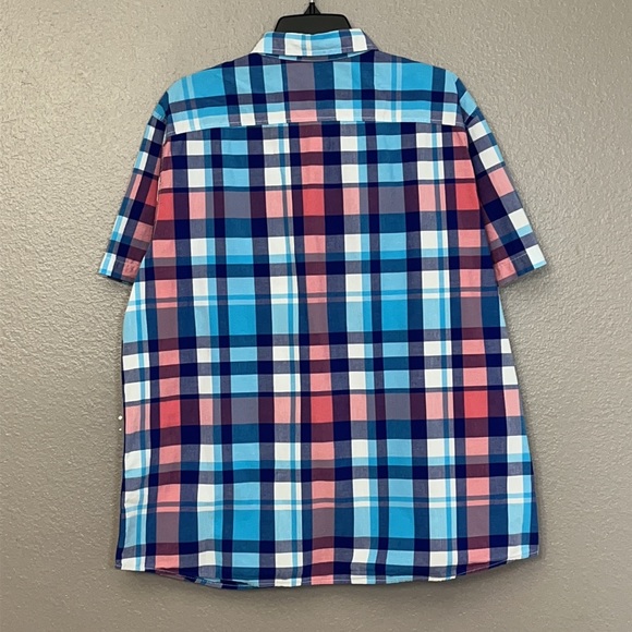 American Eagle Men’s Slim fit Plaid Shirt Sleeve Button down collared Shirt XL - Picture 7 of 10